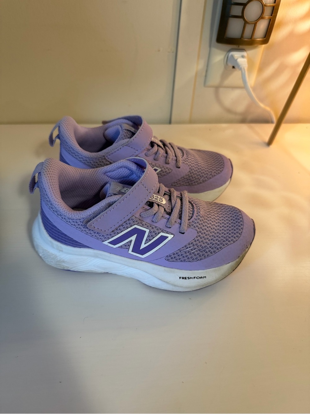 New Balance Kids Lavender Athletic Sneakers